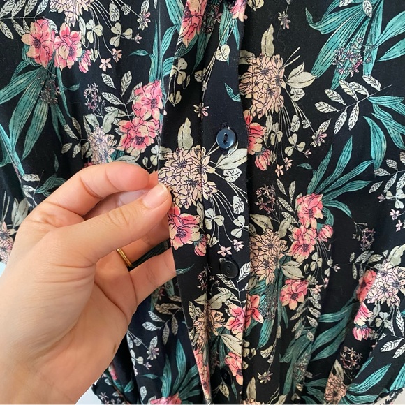 VERO MODA XS Print Boquet Kimono Shirt Dress - Picture 8 of 16